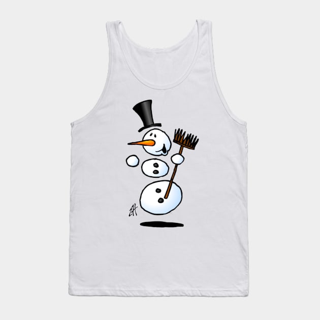 Dancing Snowman Tank Top by D3monic